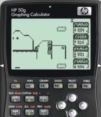 Super Mario on HP Calculator (1998)