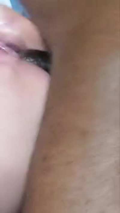 I'm so fucking wet with this BBC sliding in me.
