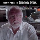 Baby Yoda in Jurassic Park