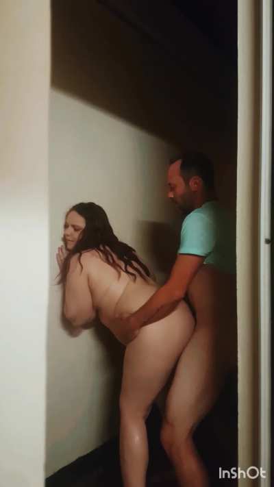 Chubby Girl in Standing Doggy