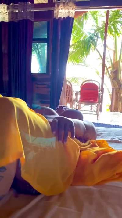 Dk insane yellow saree without bra and blouse