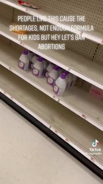 lady takes ALL the baby formula, definitely a reseller