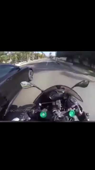 Trying to race with a car