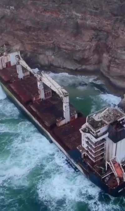 Giant Abandoned ship left over from cyclone (fuck that)