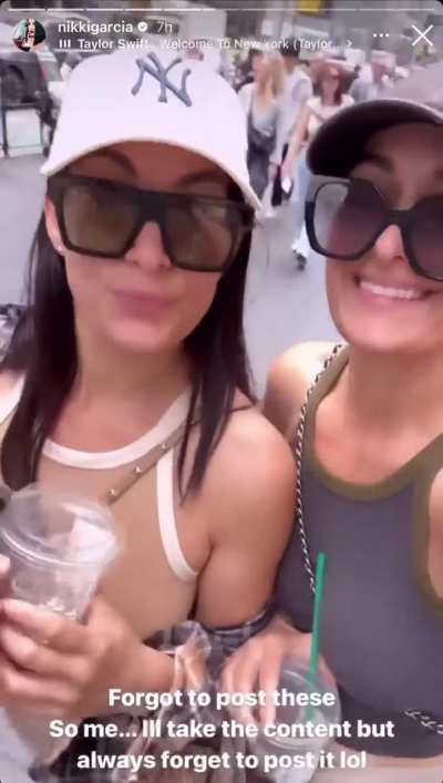 Brie and Nikki bouncing along NYC