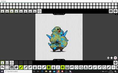I did some animation for the Demon Fat Zombie, but i had an error saving it as a gif and i didn't want to waste my work so i recorded it with obs ¯_(ツ)_/¯