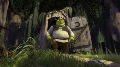Shrek is pink???