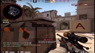 1v3 AWP clutch to save my team from a draw