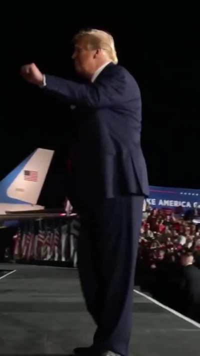 President Trump and supporters dancing to YMCA