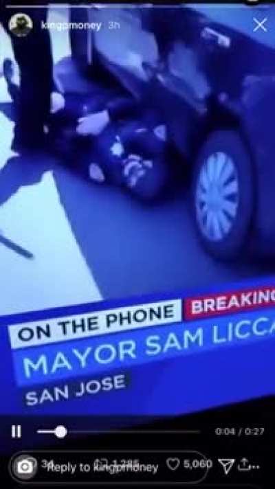 San Jose - SJPD Snatches phone from protester, is knocked out cold.