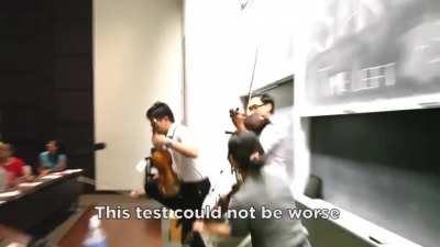 It's an engineering test, watch it from 0:30 .