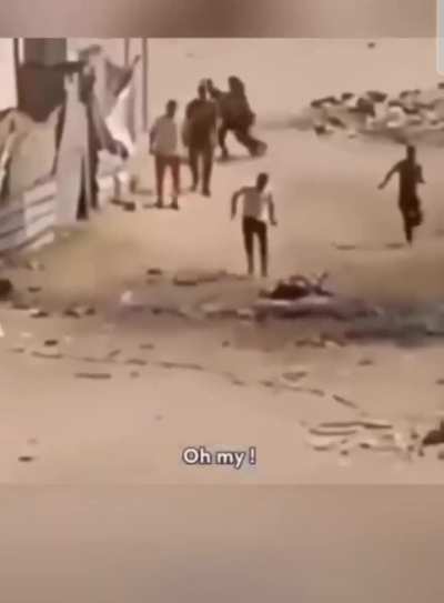 Even kids fetching water aren't off limits for this genocidal regime. Like why target them?? why ??How can people stand by and think this is ok???