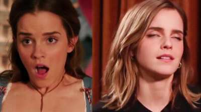 Emma Watson's reaction while grinding on your face
