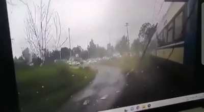 Passenger bus crosses railroad and  got hit by the train. He survived and killed 7 passengers so far 