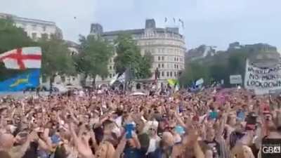 You won't see this on MSM. Today in London and not a mention from any media outlets. Governments are at war with the people. A live stream was taken down too from GB resistance. You are not alone, don't let them tell you that you are.