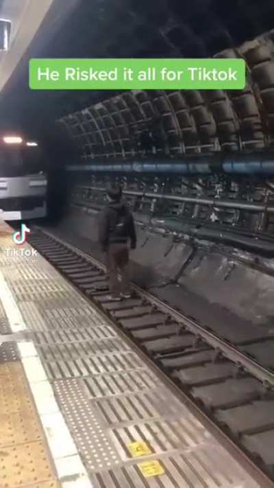Doing a flip on train tracks