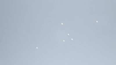 Syrian regime Air Force attacks Yabroud with a massive air strike. Yabroud, Syria 5-17-2013
