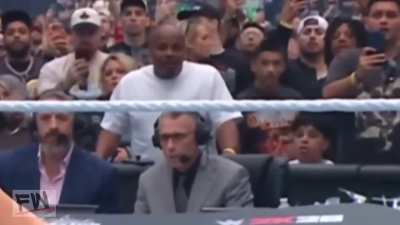 Ufc legend Daniel Cormier's reaction to former UFC champion Brock Lesnar seemingly retiring at WrestleMania last night