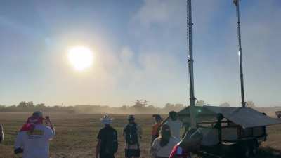 Helicopters taking off from COTA