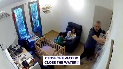 Drilling a hole in a wall goes wrong
