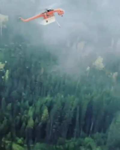 The skill of these helicopter pilots fighting wildfires