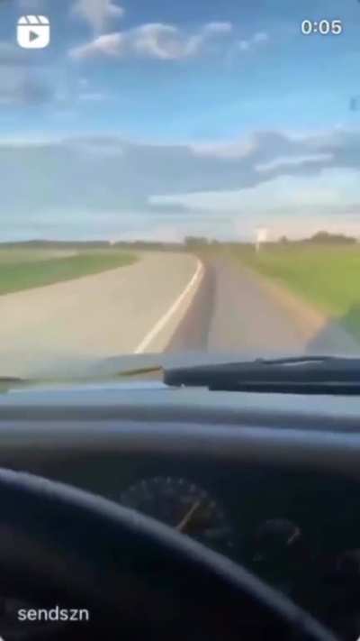 Didn't even try to steer away