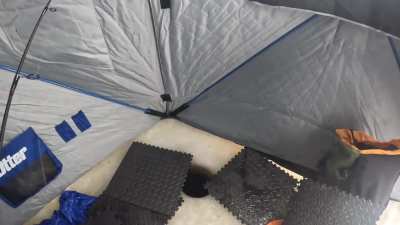 Jamaican up North ice fishing family day