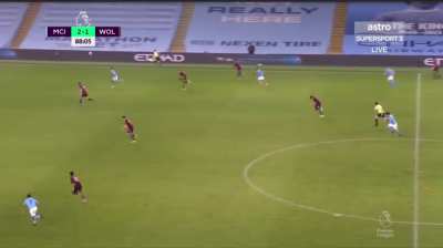 De Bruyne brilliant pass vs Wolves