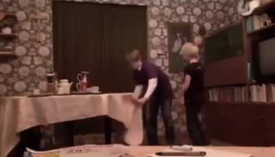 Not my video and im pretty sure the kid is fine