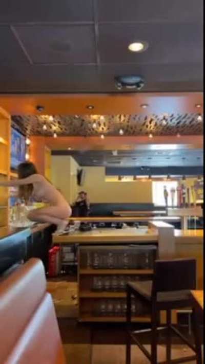 Crazy naked lady destroys bar and gets tazed