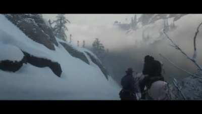 I got off the horse by accident right before a cutscene in red dead