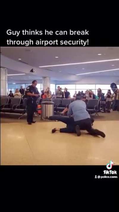 Man thinks he can just walk through airport security but gets tased instead