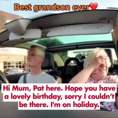 When you surprised grandma 🤍