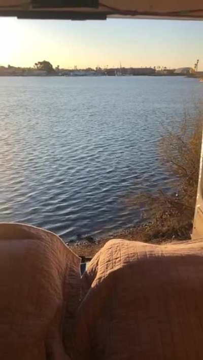 Our spot this morning, featuring my van in a rare non-messy state