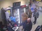 Drunkie annoyed a woman cashier who's got some skills.