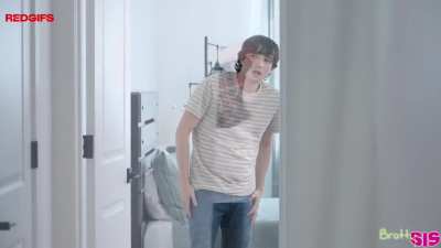 Step brother walked in at the right time