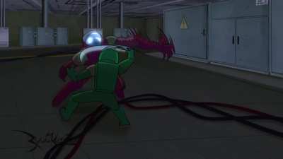 [OC] A clip from the AMONG US Anime that I made