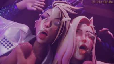 Ahri and Akali Facial (League of legends) [Poli<wbr>shed-<wbr>Jade-<wbr>Bell]