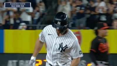 [Highlight] Stanton opens the scoring in the bottom of the 4th with a 424ft homer to center