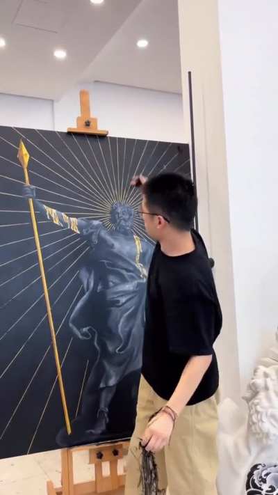 The way this artist removes tape from his art