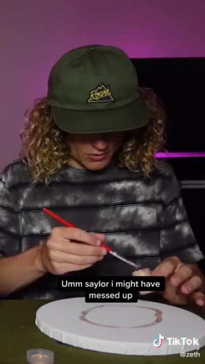 Who does she like to paint with?