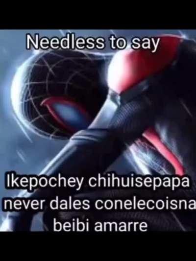 Needles to say...