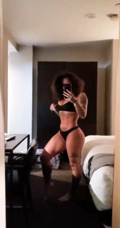 Posing In Her Hotel Room