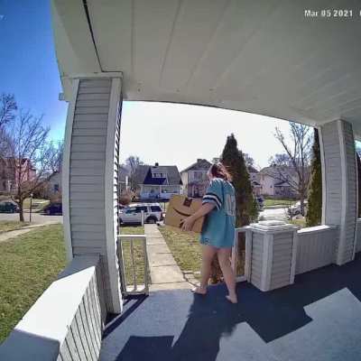 My neighbor stealing my shit barefoot and pantsless, a classic in our house