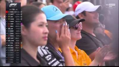 President George exquisite display of Grand Prix racing made people in the stands shed joyful tears! He’s the One.