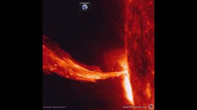Eruptive M2.4 solar flare from behind the eastern limb of the sun. 16.2.26