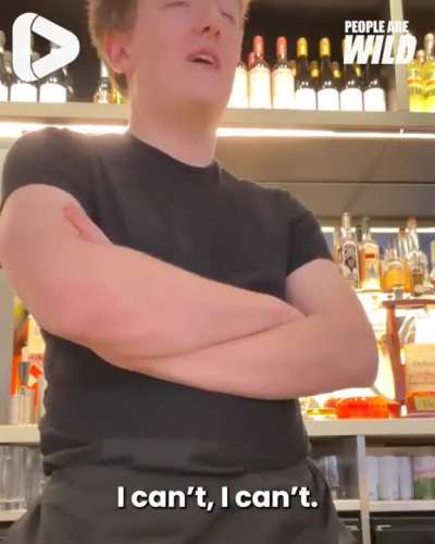 Bartender is disrespected for not paying a woman's drink tab