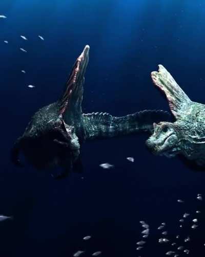 This Swimming Spinosaurus model might be greatest Paleoart I've ever seen