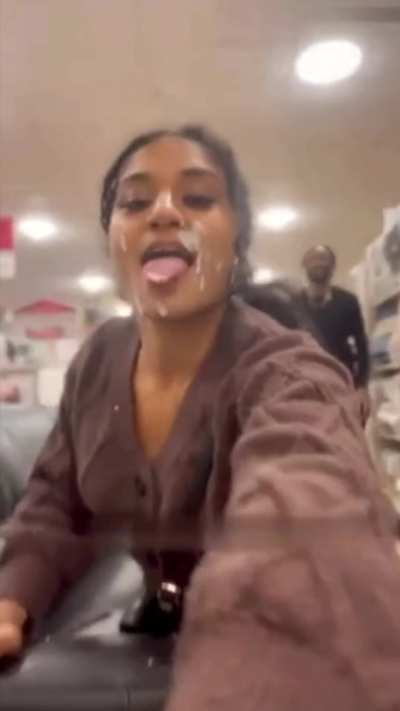 I wish that was my girl. I would drop her off in front of the store and after 20 minutes she would come out laughing with her shopping and a face full of cum.... 🤤