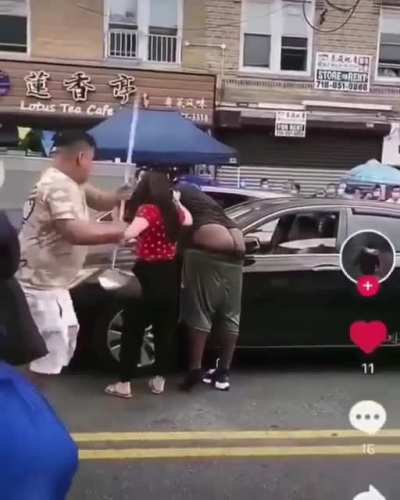 Asian Community Fight back Man who was Robbing
